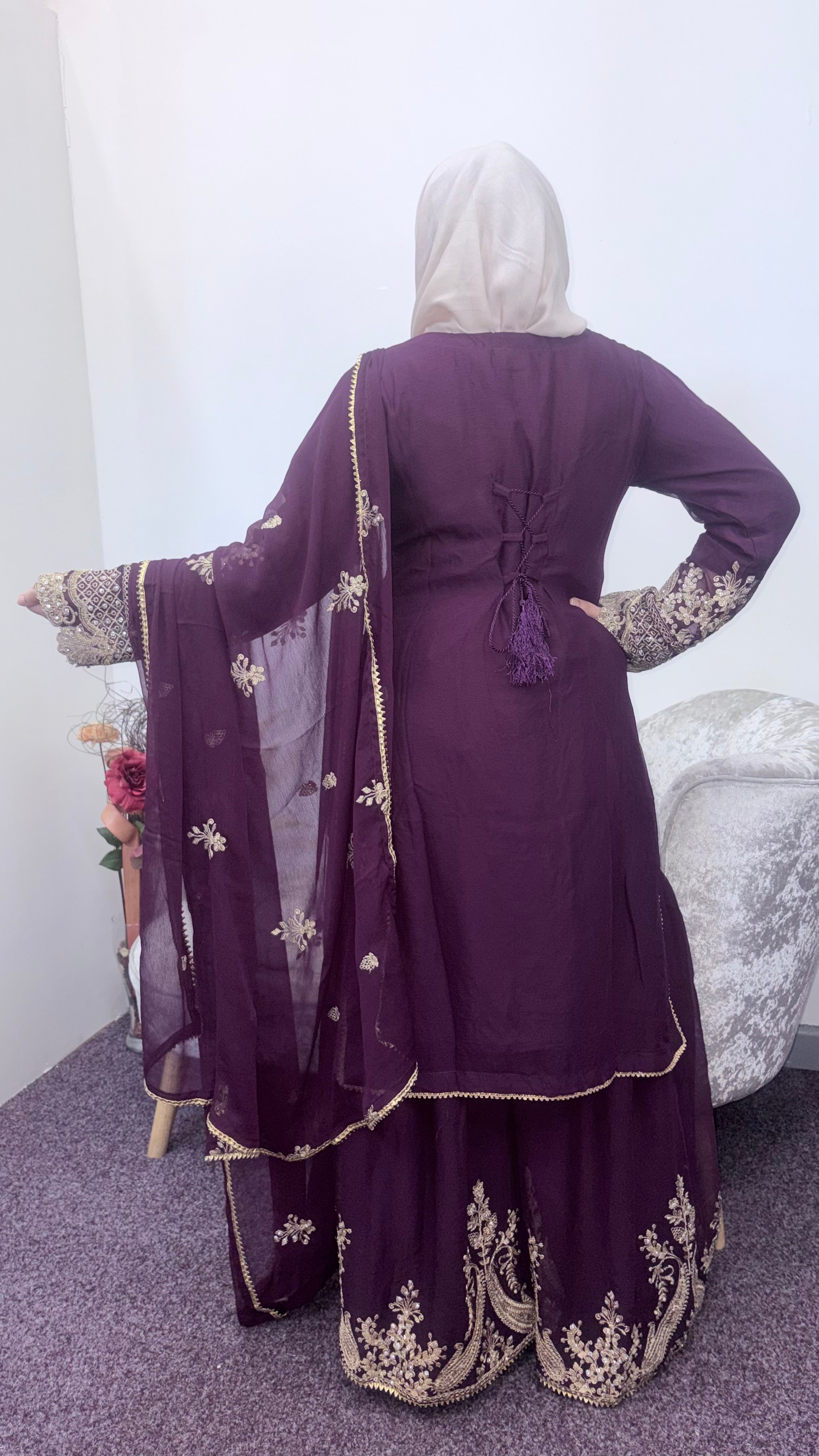 Shazaib chiffon garara suit