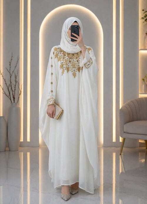2 peice Long Fancy Abaya Dress