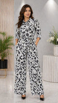 Women’s Leopard Print Cord Set – 2-Piece Outfit with Belt