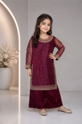 Kids 2-Piece Organza Fully Embroidered Shalwar Kameez