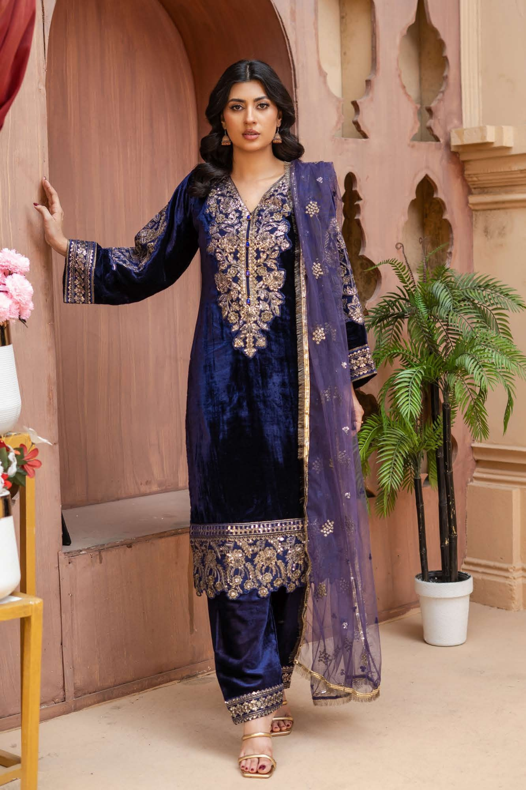 Luxury velvet 3 piece suit