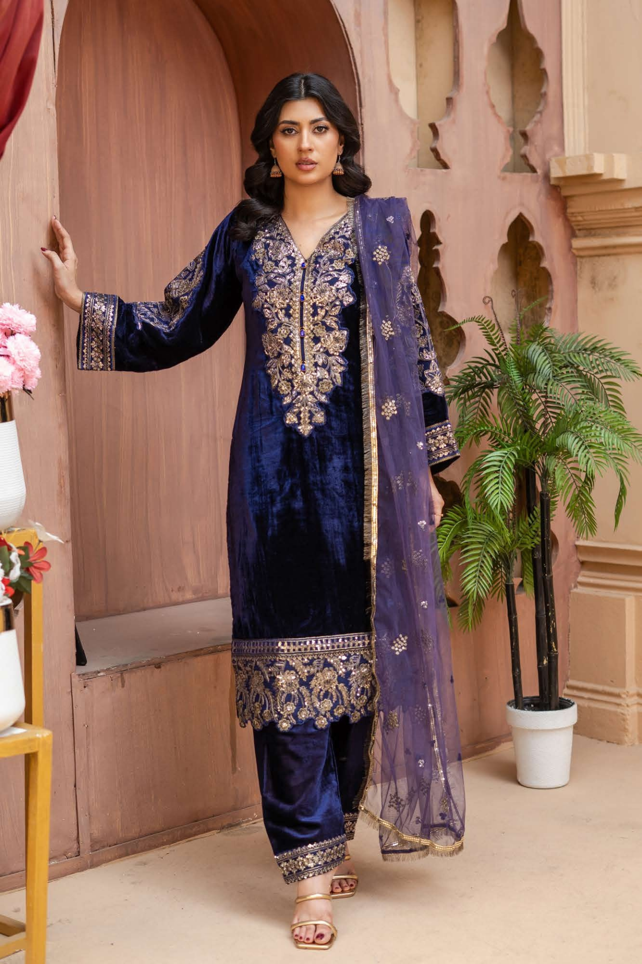 Luxury velvet 3 piece suit
