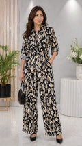 Women’s Leopard Print Cord Set – 2-Piece Outfit with Belt