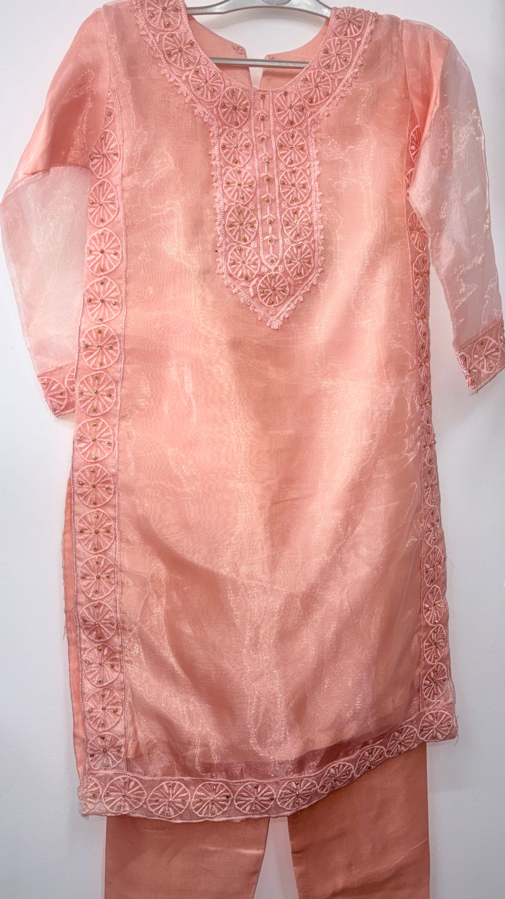 Lightweight Summer Kids Organza Two-Piece Shalwar Qameez