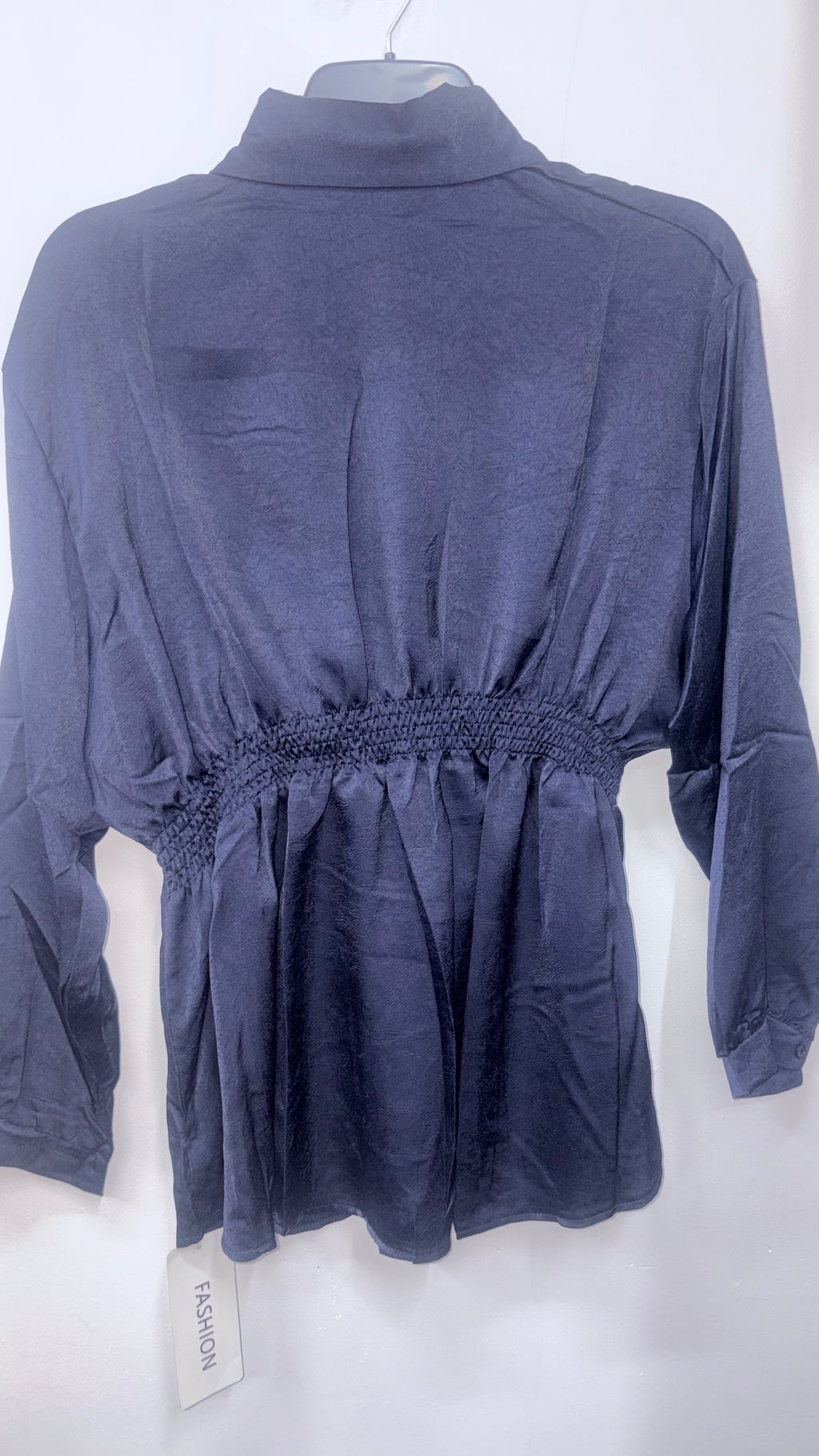 Women’s Navy Blue Silk Cord Set with Belt – Stylish Co-Ord Outfit