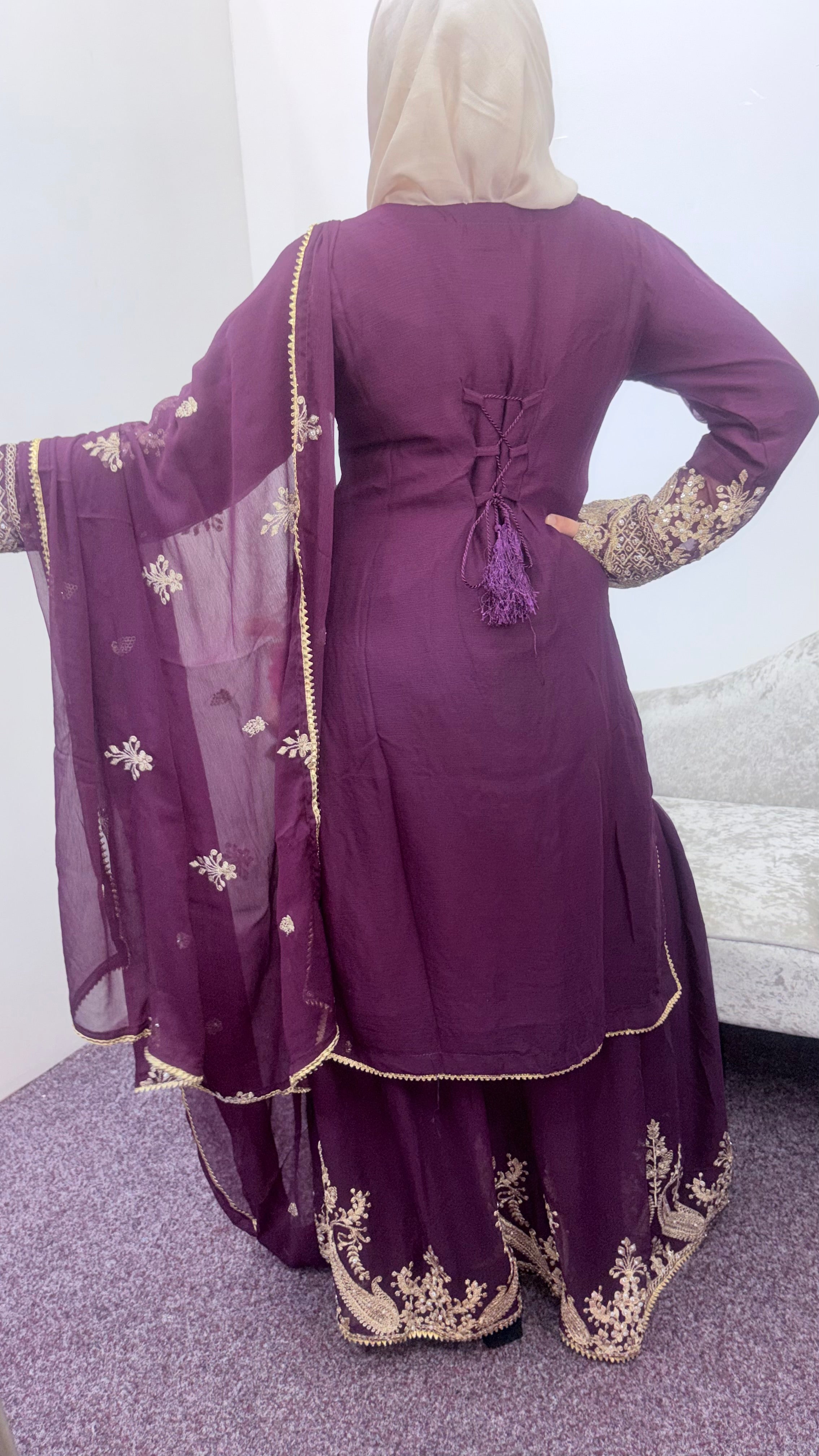 Shazaib chiffon garara suit