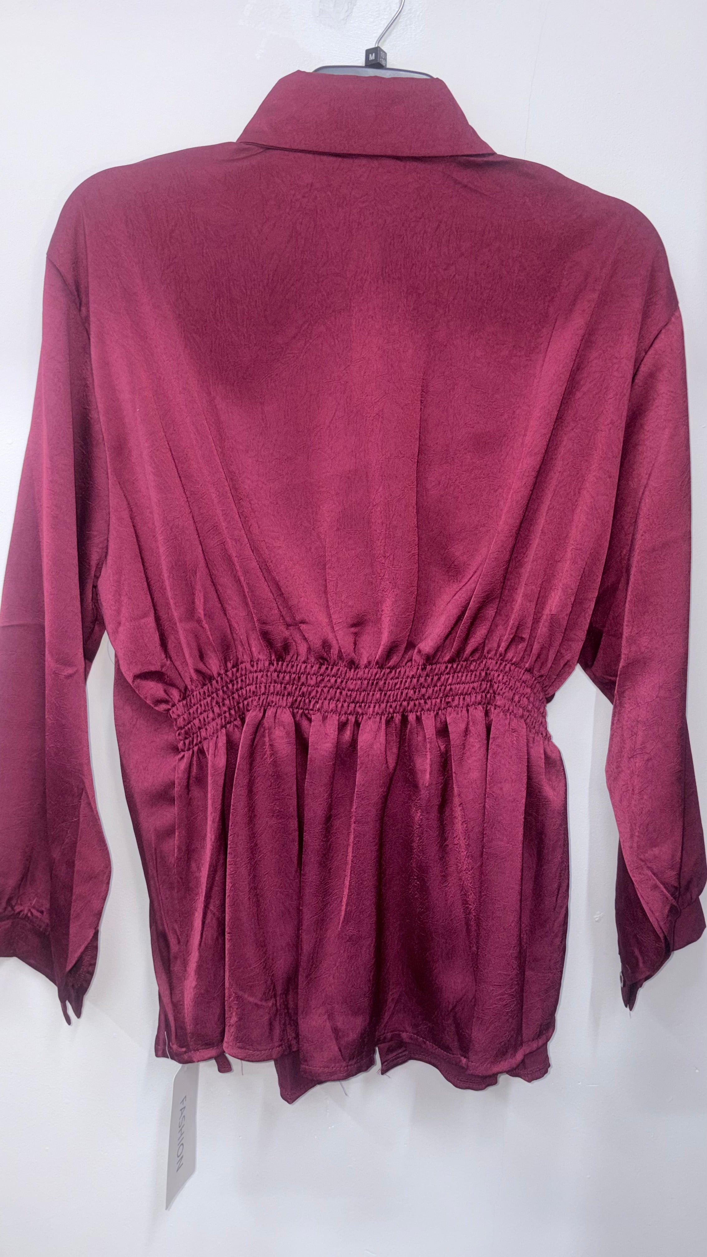 Women’s Maroon Silk Cord Set with Belt – Stylish Co-Ord Outfit