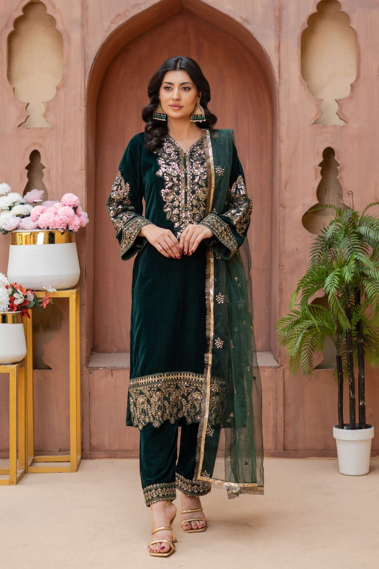 Luxury velvet 3 piece suit
