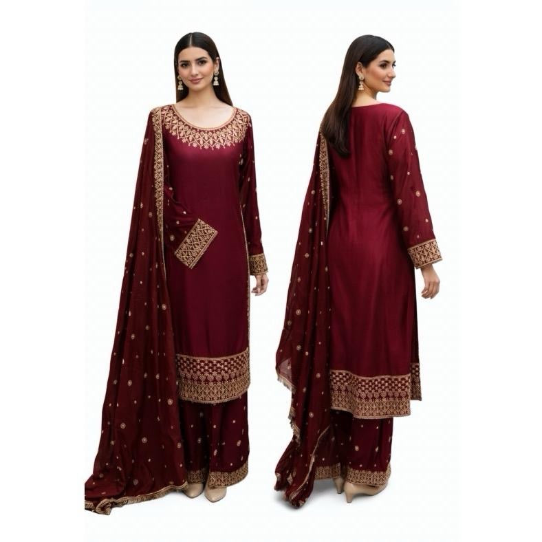 Baba posh 3 peice fully embroidered suit