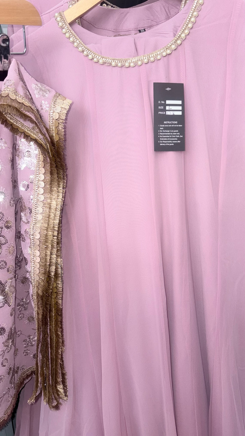 Luxury Chiffon Embroidered Maxi Suit with Sequins Dupatta