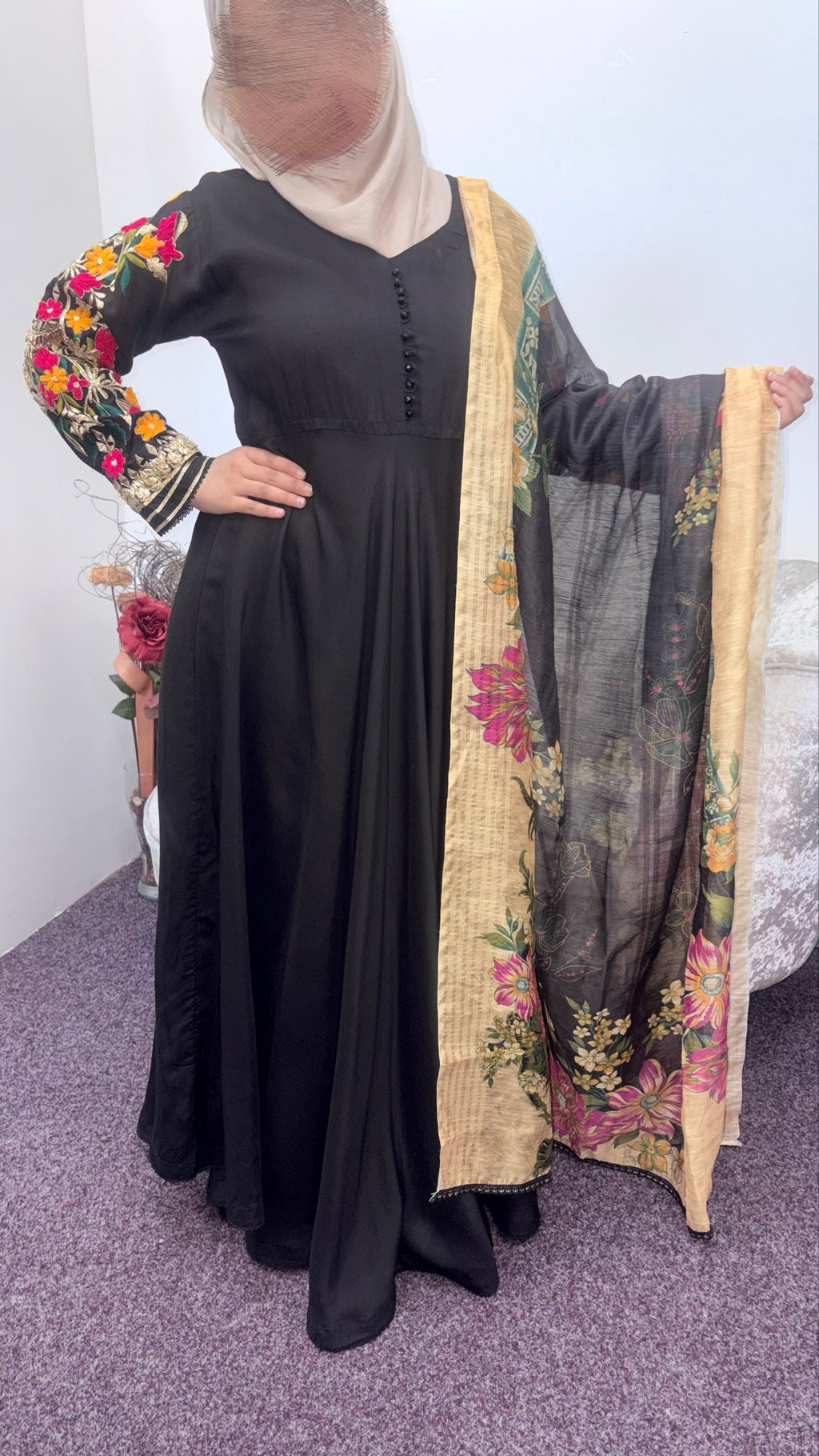 Baba posh 3-peice embroidered suit