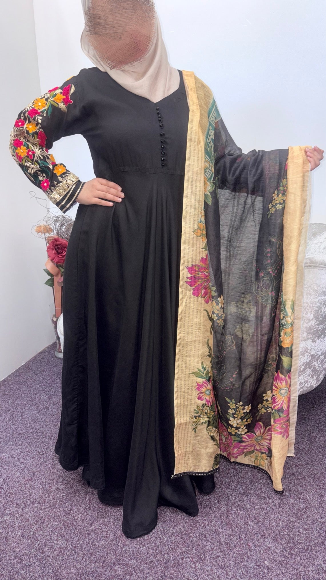 Baba posh 3-peice embroidered suit
