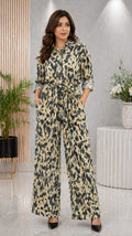 Women’s Leopard Print Cord Set – 2-Piece Outfit with Belt