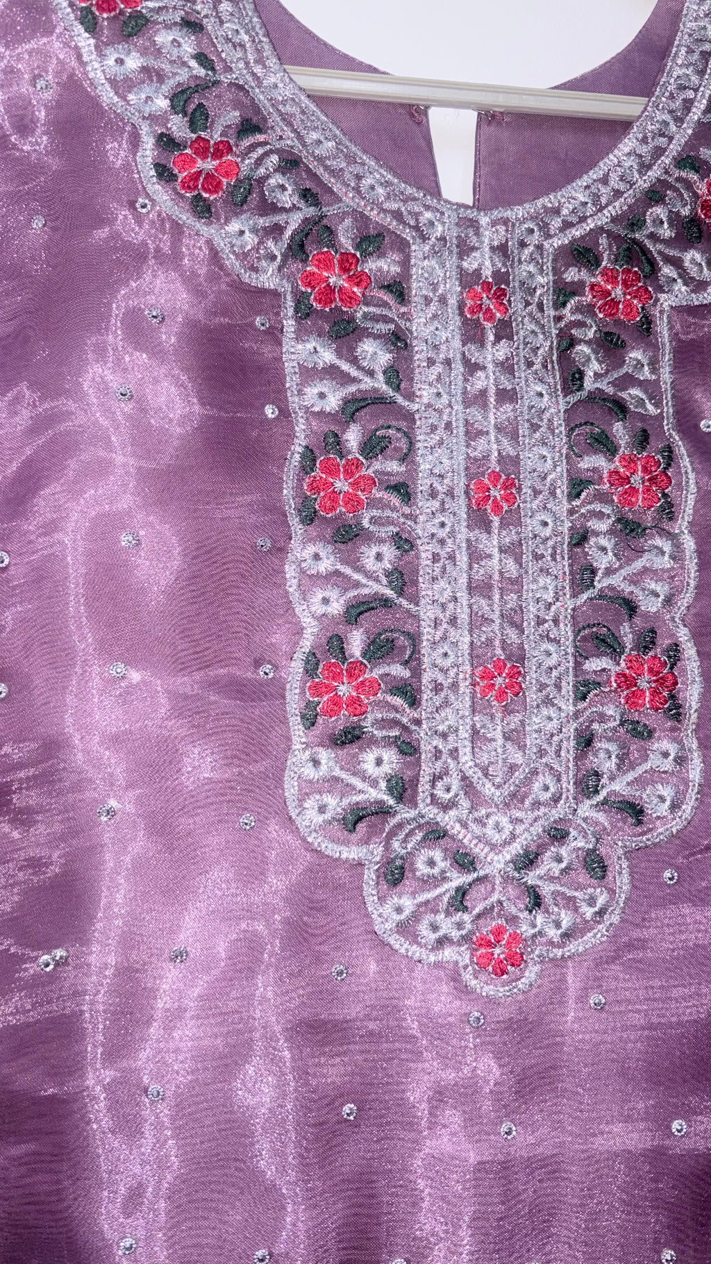 Kids 2-Piece Organza Fully Embroidered Shalwar Kameez