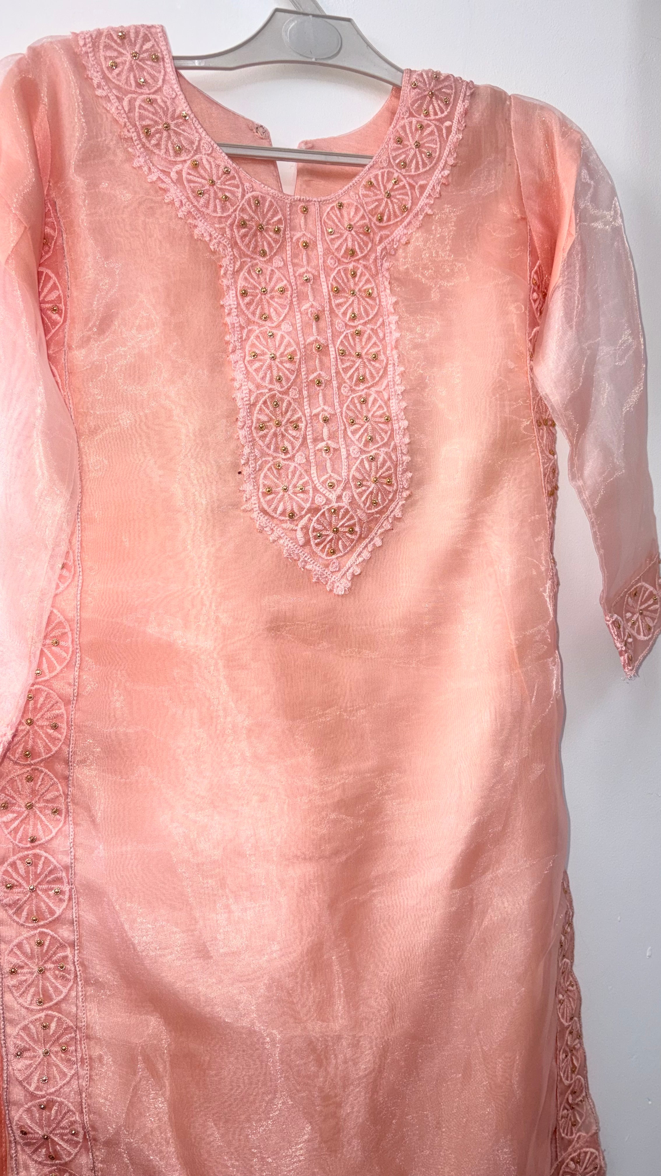 Lightweight Summer Kids Organza Two-Piece Shalwar Qameez