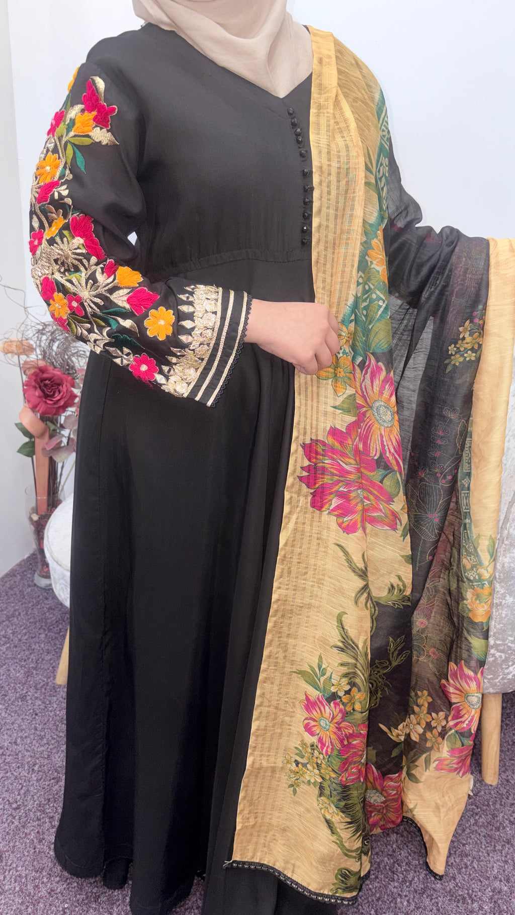 Baba posh 3-peice embroidered suit