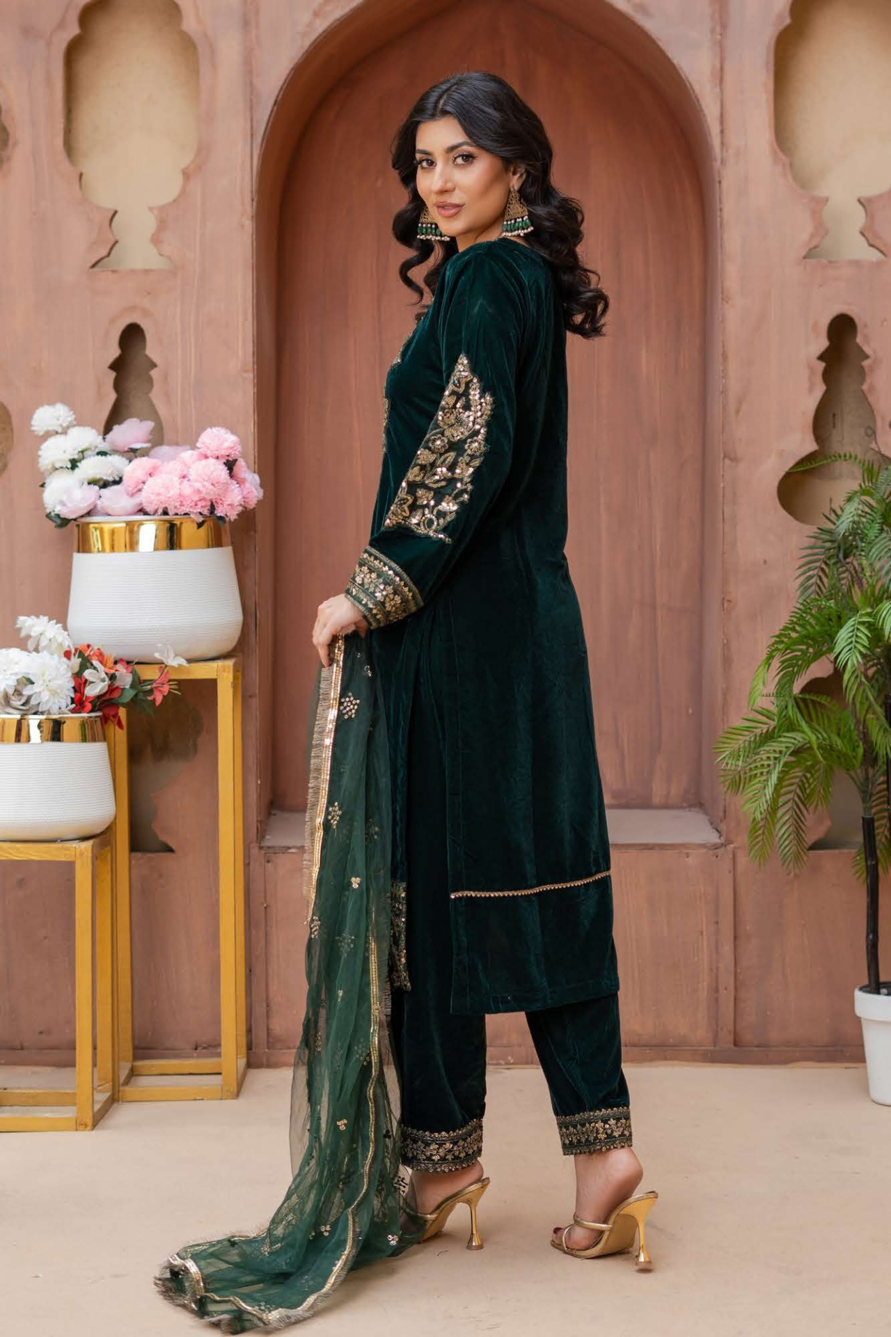 Luxury velvet 3 piece suit