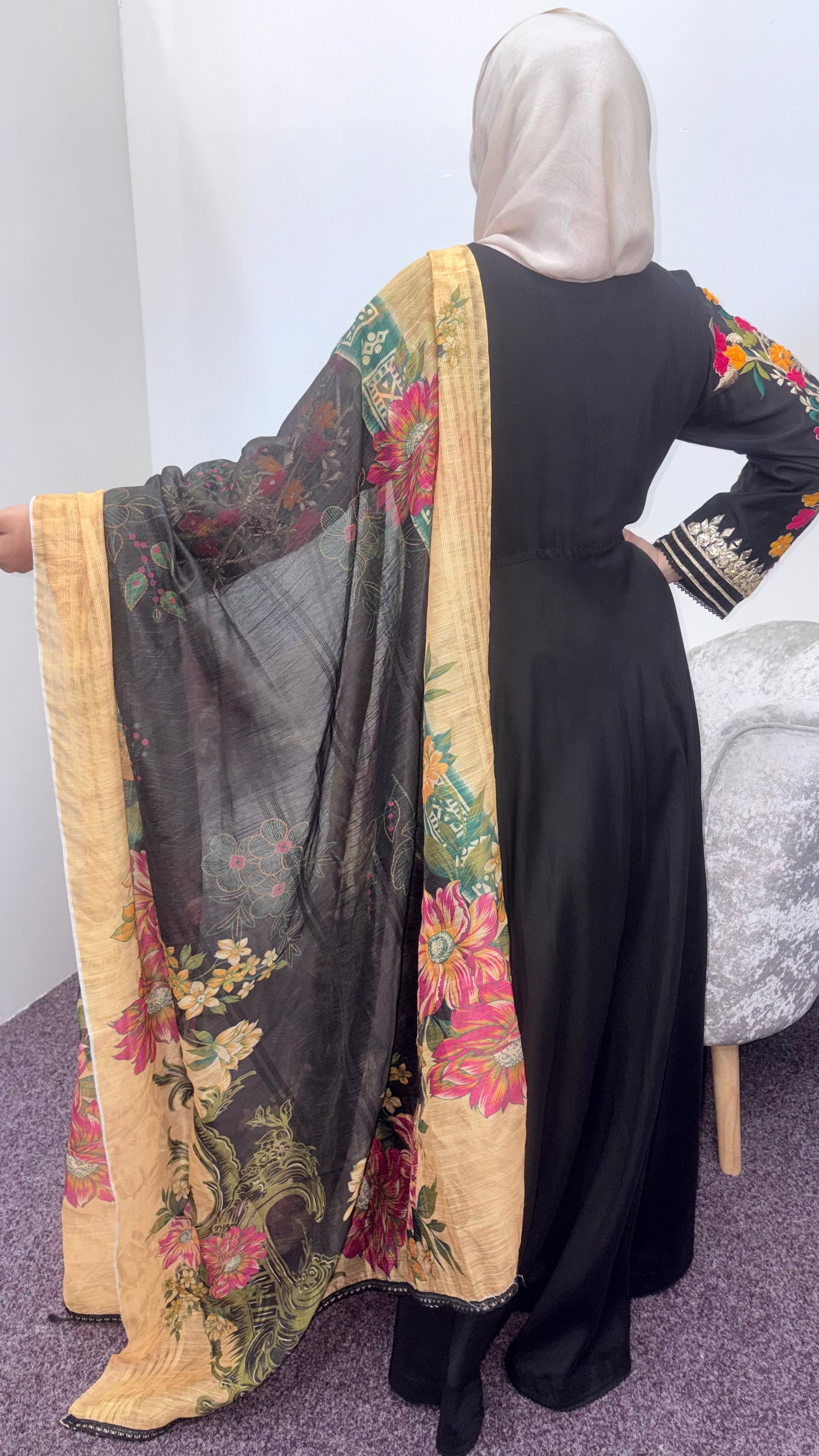 Baba posh 3-peice embroidered suit