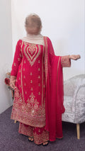 Shazaib chiffon palazzo 3peice suit
