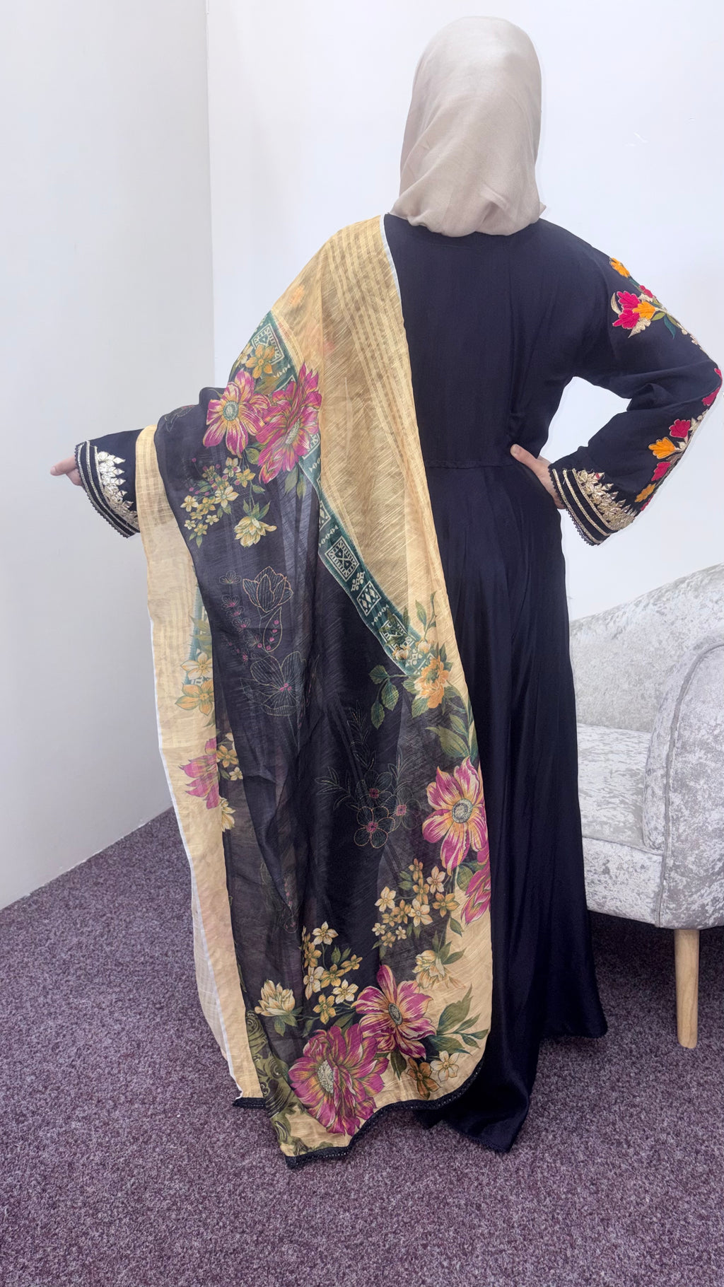 Baba posh 3-peice embroidered suit