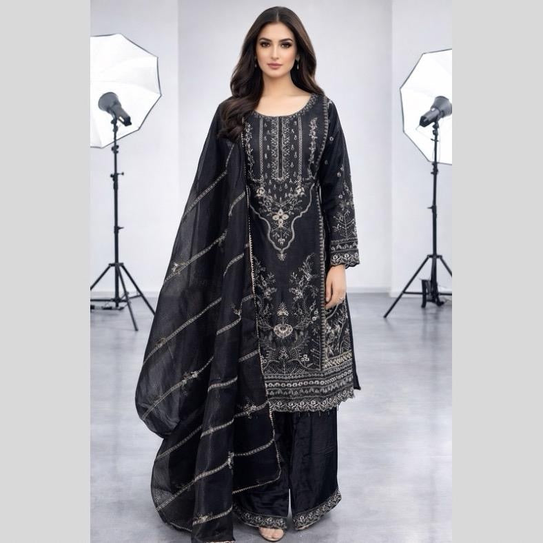 Shazaib collection Sheesha silk 3 peice