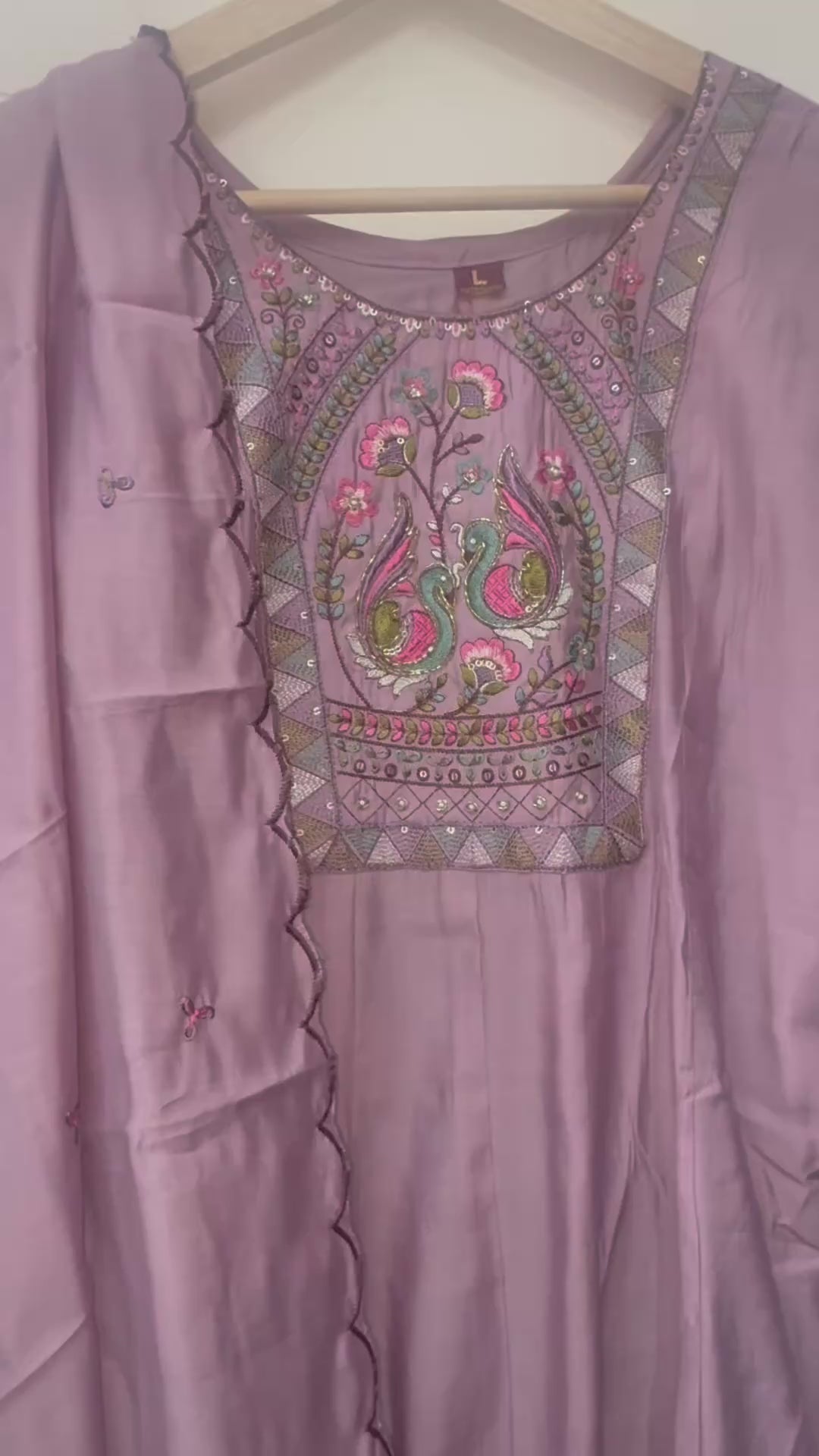 Elegant Embroidered Viscose Anarkali Suit Set with Dupatta